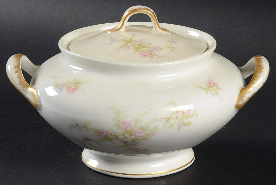 H504 Sugar Bowl & Lid by Haviland-1