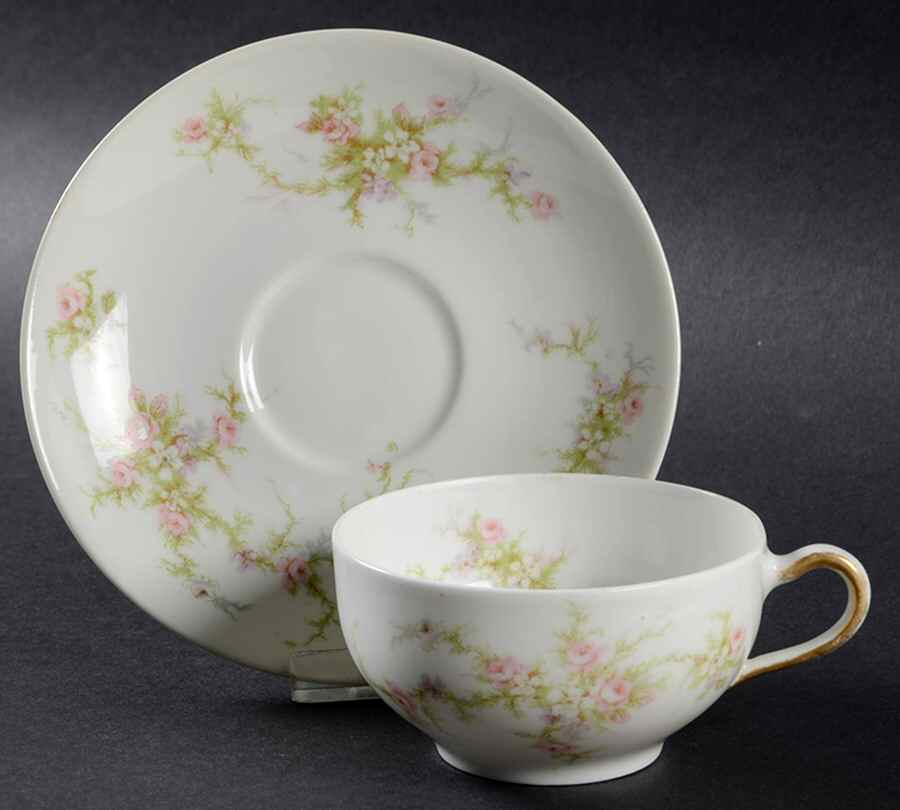 H504 Flat Cup & Saucer Set by Haviland-1
