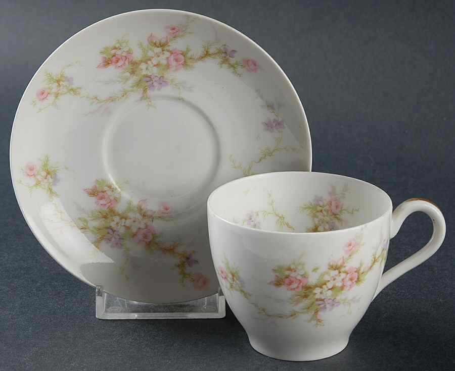 H504 Flat Demitasse Cup & Saucer Set by Haviland-1