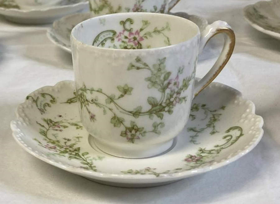 Schleiger 1024-3 Flat Demitasse Cup & Saucer Set by Haviland-1