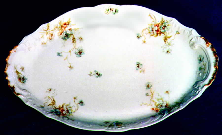 Schleiger 156d 11" Oval Serving Platter by Haviland-1