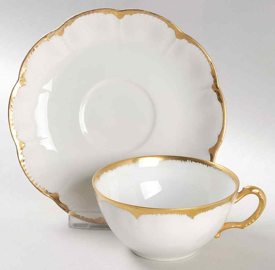 H522 Flat Cup & Saucer Set by Haviland-1