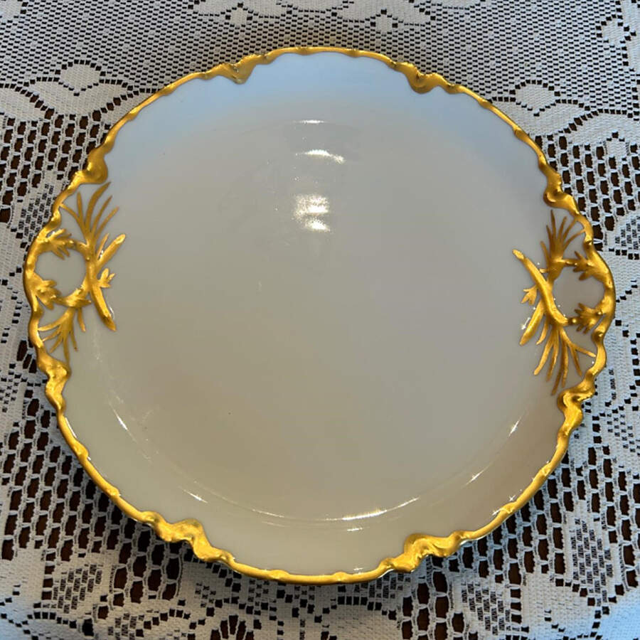 H526 11" Handled Chop Plate (Round Platter) by Haviland-1