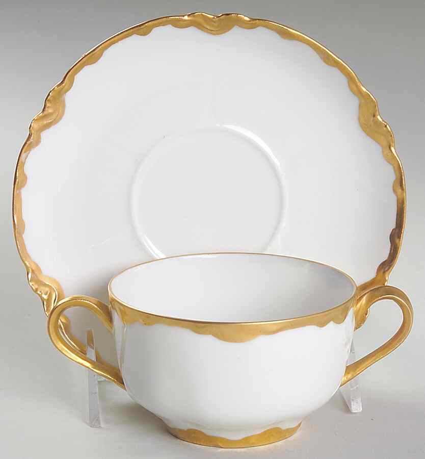H526 Flat Bouillon Cup & Saucer by Haviland-1