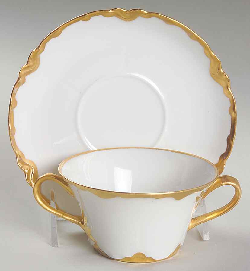 H526 Flat Bouillon Cup & Saucer by Haviland-1