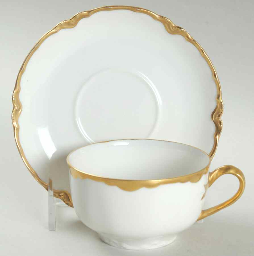 H526 Flat Cup & Saucer Set by Haviland-1