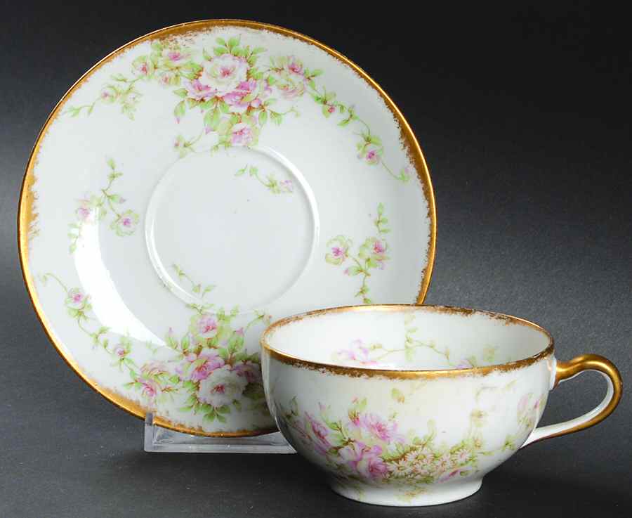 H553 Flat Cup & Saucer Set by Haviland-1