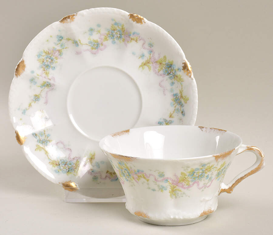 H61 Flat Cup & Saucer Set by Haviland-1