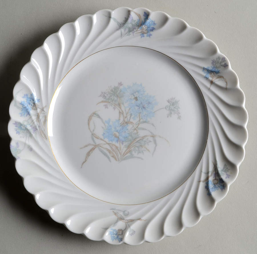 Bergere (Blue Flowers, No Verge Line) Salad Plate by Haviland-1