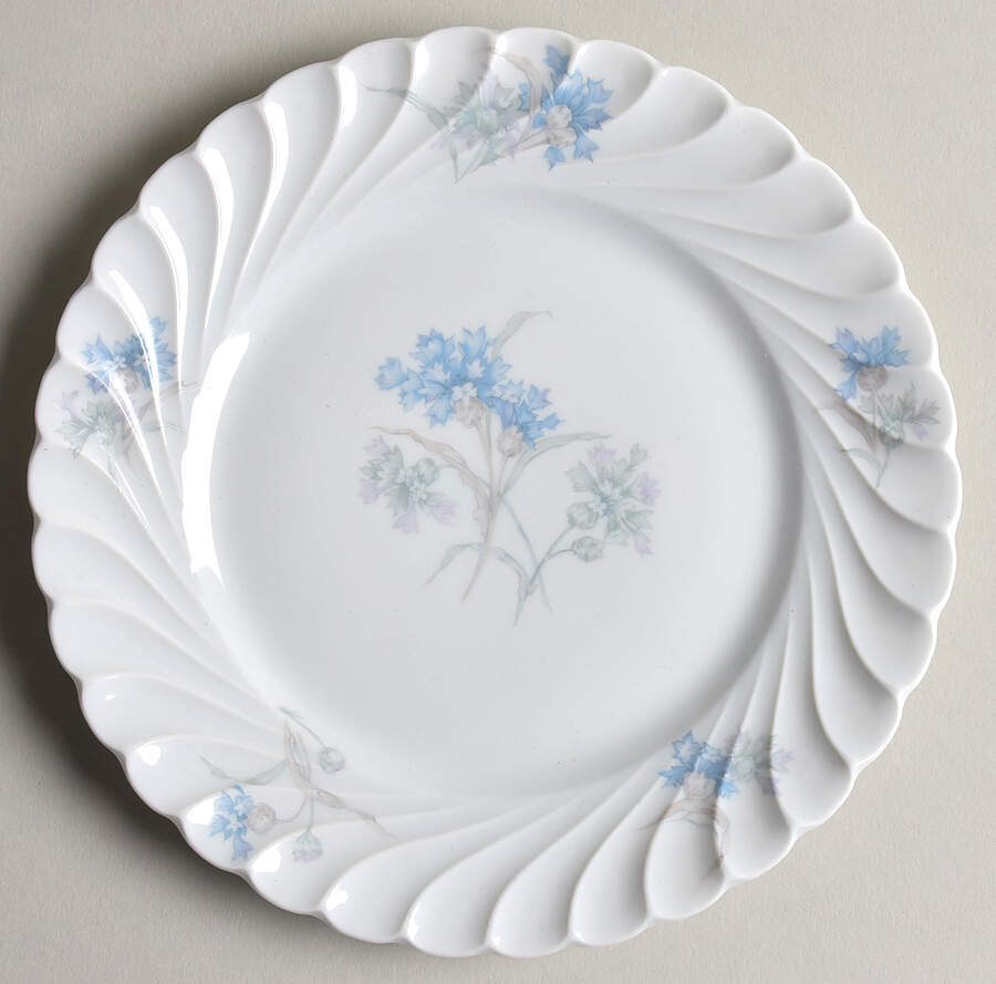 Bergere (Blue Flowers, No Verge Line) Bread & Butter Plate by Haviland-1