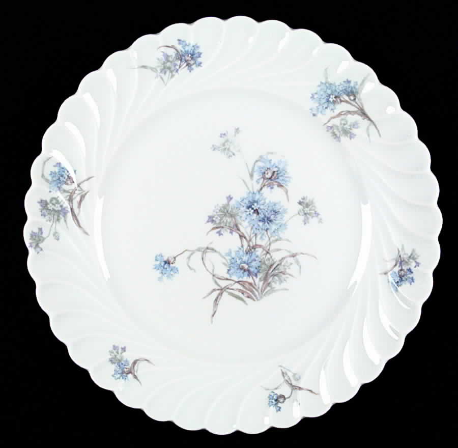 Bergere (Blue Flowers, No Verge Line) Dinner Plate by Haviland-1