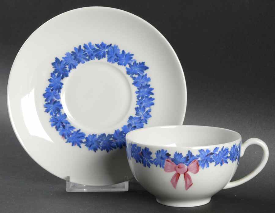 H75 Flat Cup & Saucer Set by Haviland-1