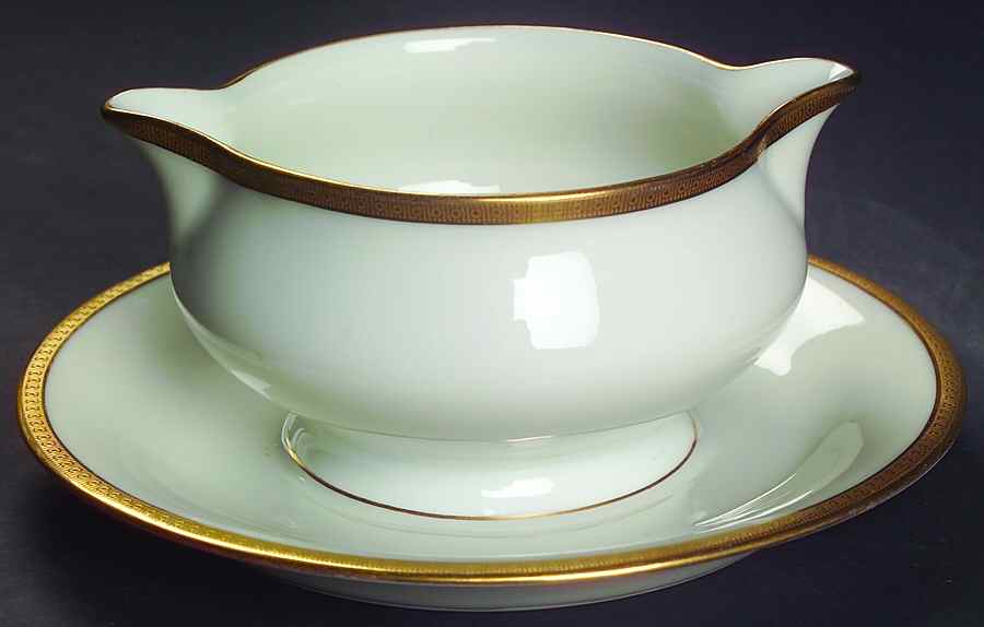 H79 Gravy Boat with Attached Underplate by Haviland-1
