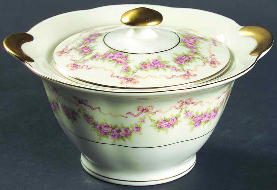 Hamilton Sugar Bowl & Lid by Haviland-1