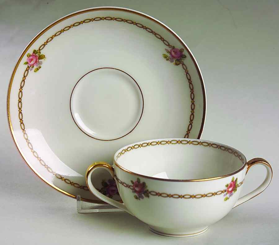 The Hanoi Flat Bouillon Cup & Saucer by Haviland-1