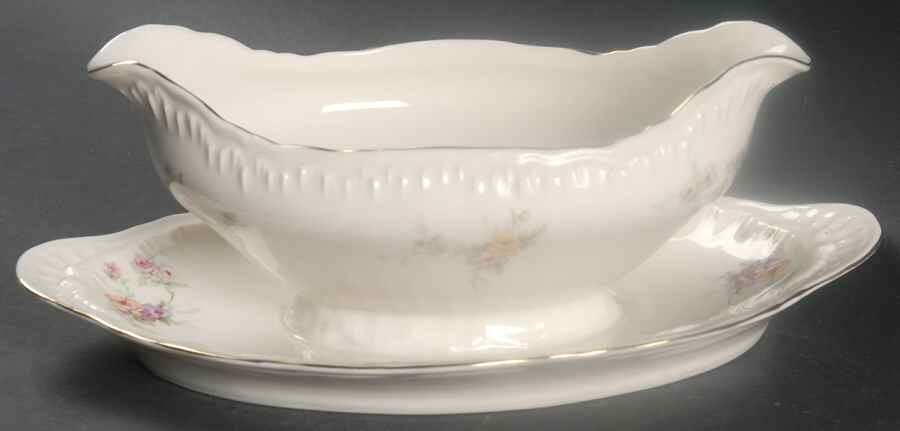 Helene Gravy Boat with Attached Underplate by Haviland-1