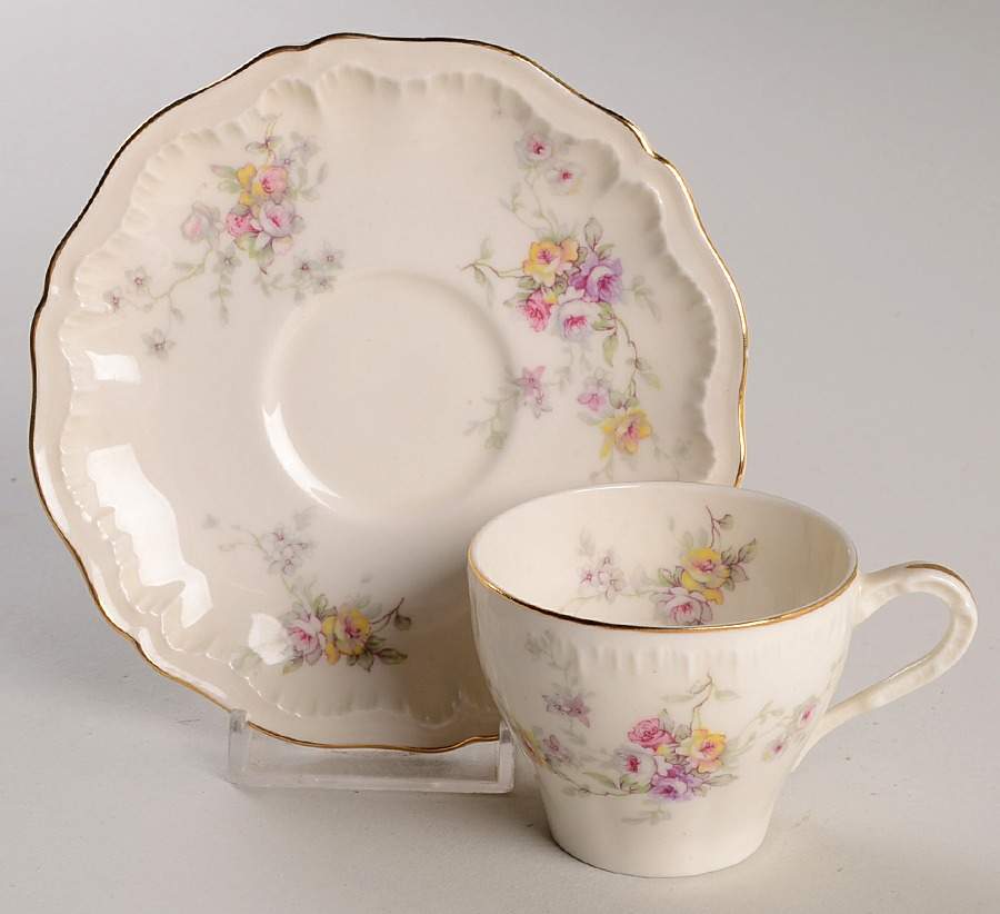Helene Flat Demitasse Cup & Saucer Set by Haviland-1