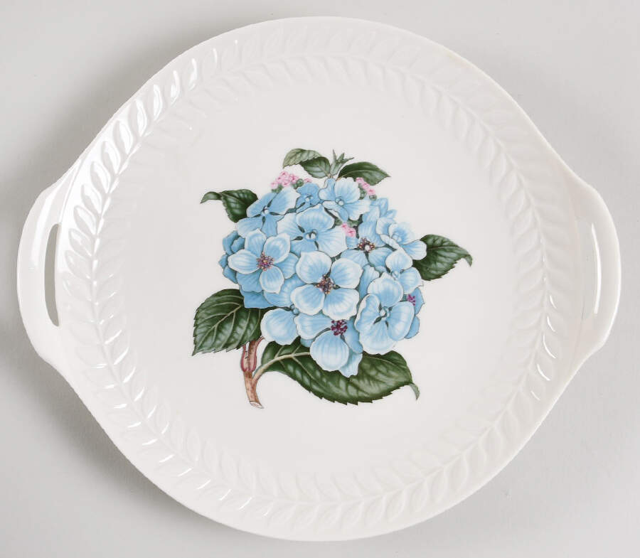 Hydrangea Handled Cake Plate by Haviland-1