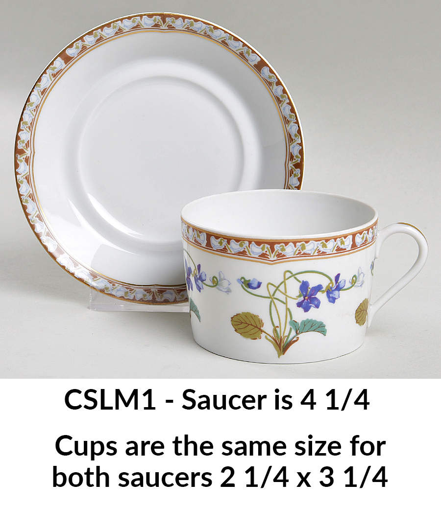 Imperatrice Eugenie Flat Cup & Saucer Set by Haviland-1