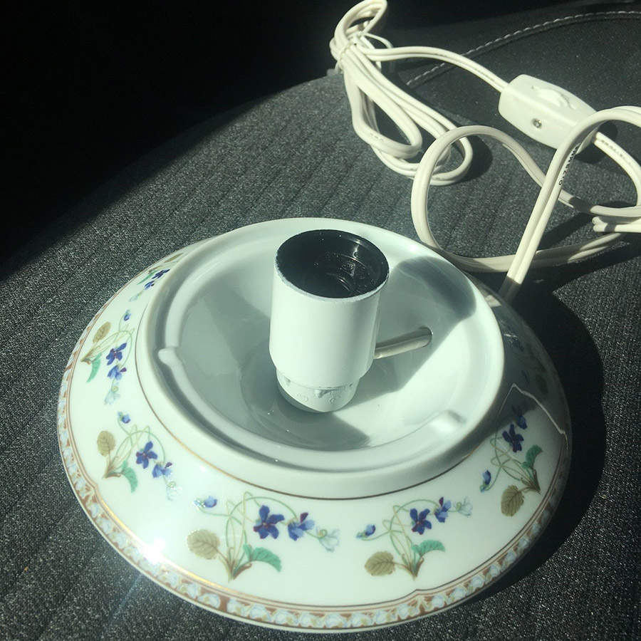 Imperatrice Eugenie Lithophane Electric Light Base by Haviland-1