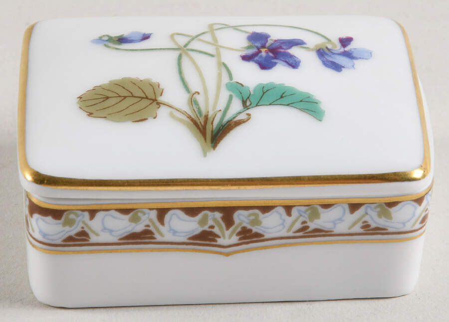 Imperatrice Eugenie Rectangular Box with Lid by Haviland-1