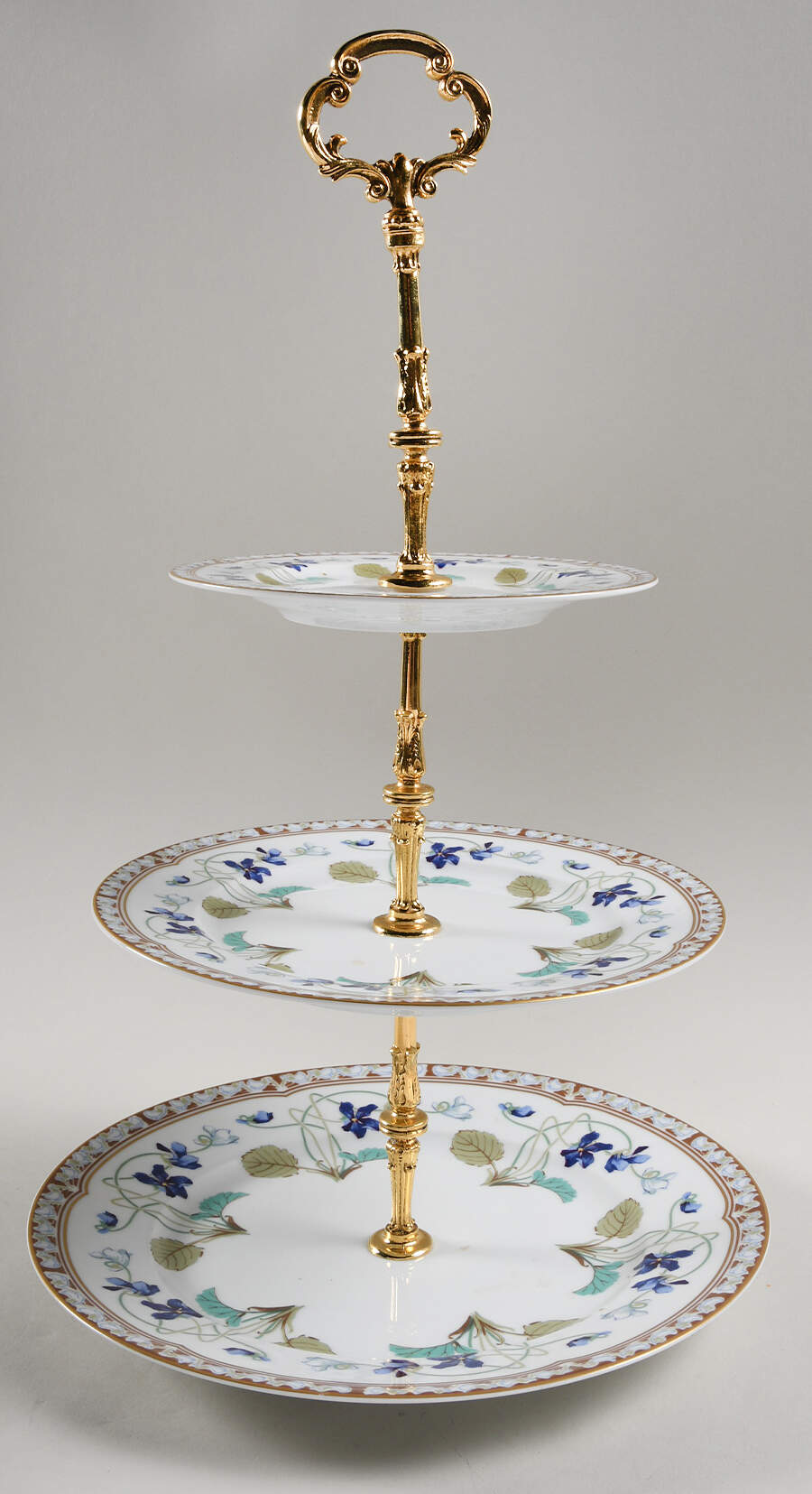 Imperatrice Eugenie 3-Tiered Serving Tray (DP, SP, BB) by Haviland-1