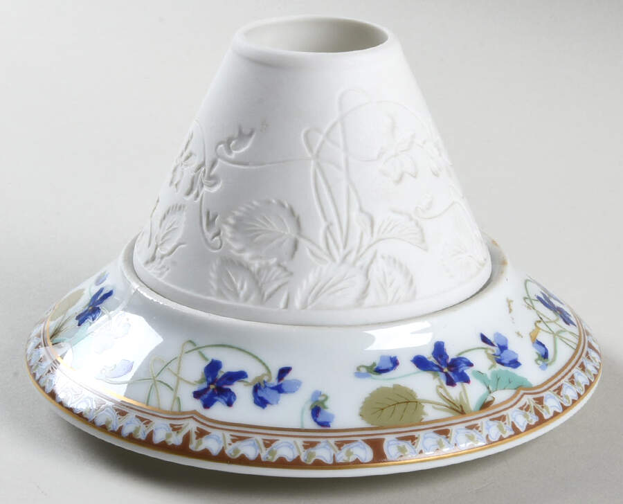 Imperatrice Eugenie Lithophane Candle Votive by Haviland-1