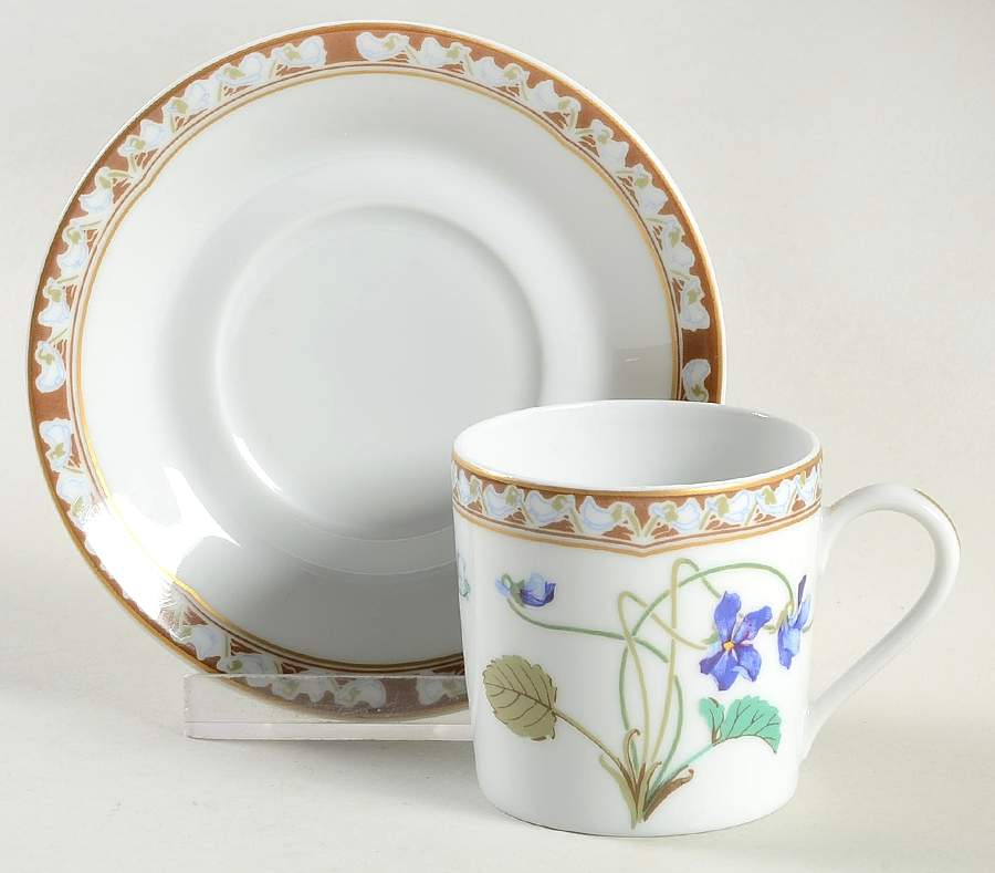 Imperatrice Eugenie Espresso Cup and Saucer Set by Haviland-1