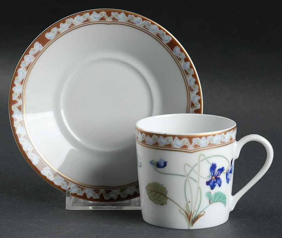 Imperatrice Eugenie Flat Demitasse Cup & Saucer Set by Haviland-1
