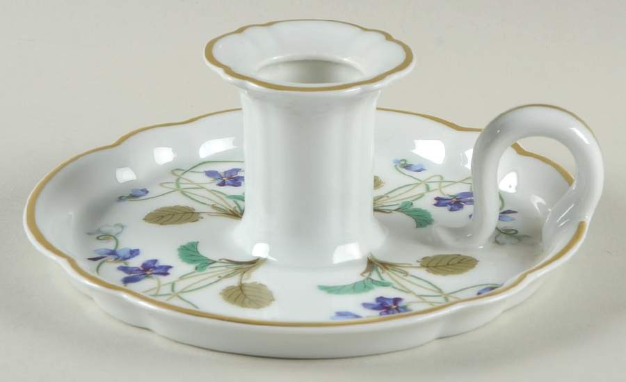 Imperatrice Eugenie Handled Candleholder by Haviland-1
