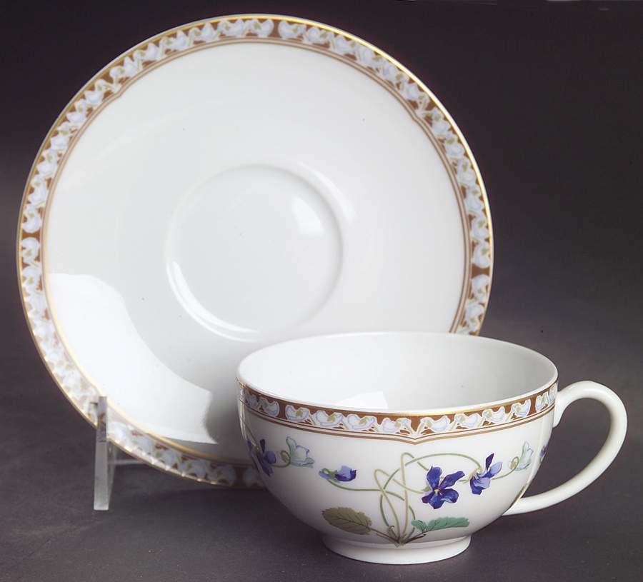 Imperatrice Eugenie Flat Cup & Saucer Set by Haviland-1