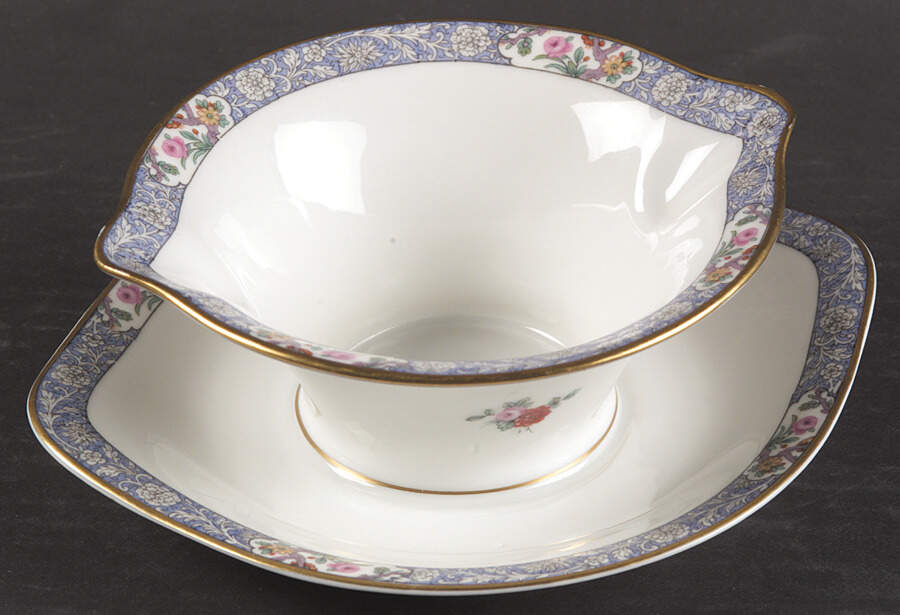 India Gravy Boat with Attached Underplate by Haviland-1