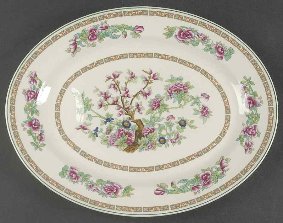 Indian Tree 14" Oval Serving Platter by Haviland-1