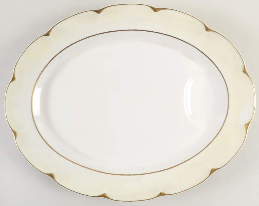 Ivory 14" Oval Serving Platter by Haviland-1
