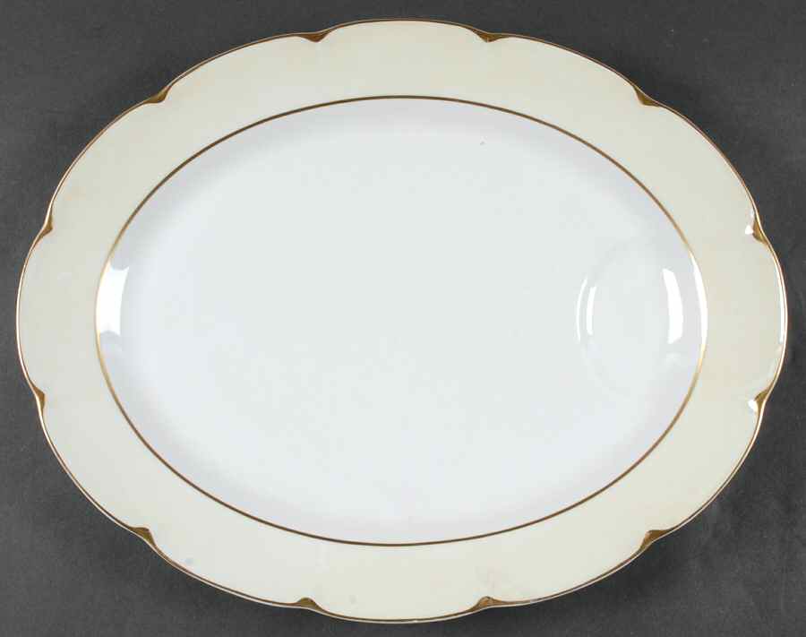 Ivory 16" Oval Serving Platter by Haviland-1