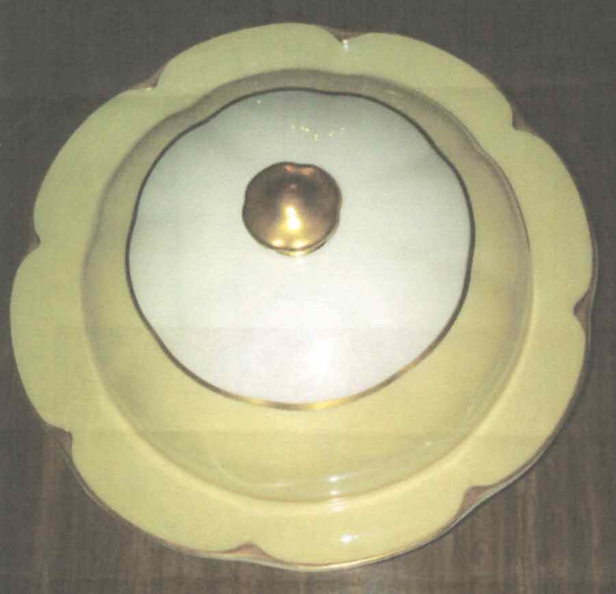 Ivory Round Covered Butter by Haviland-1