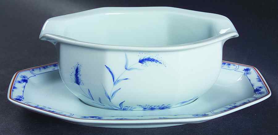 Jardin Bleu Gravy Boat & Underplate by Haviland-1