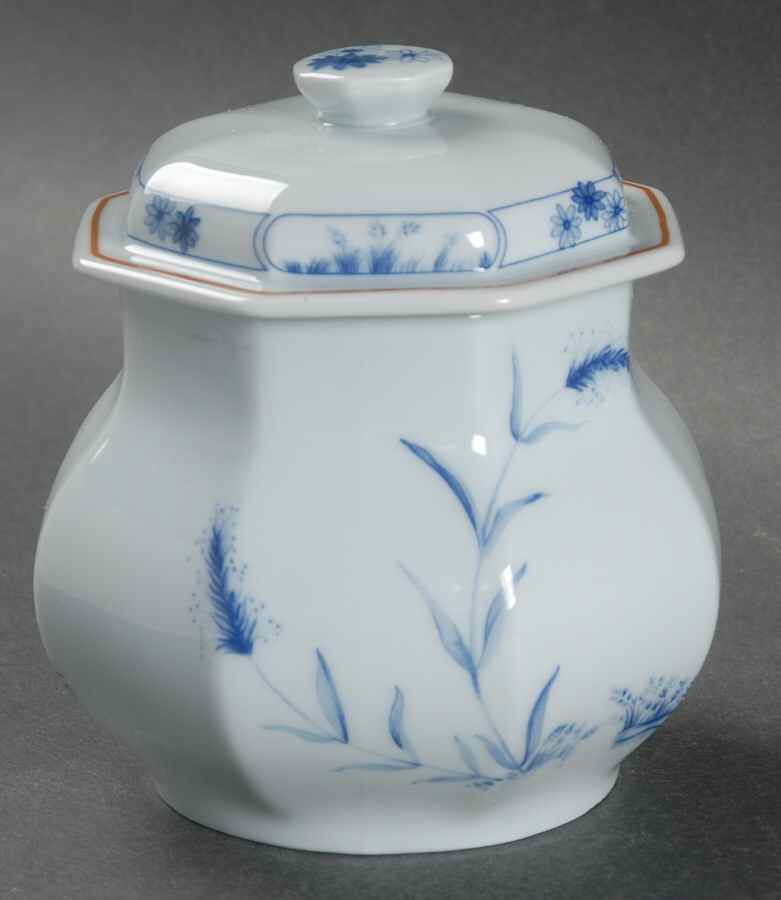 Jardin Bleu Sugar Bowl & Lid by Haviland-1