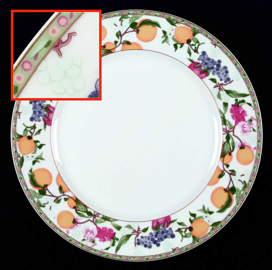 Jardin D'Eden (White Rim) Dinner Plate by Haviland-1