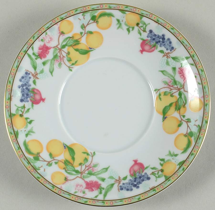 Jardin D'Eden (White Rim) Saucer for Cream Soup Bowl by Haviland-1