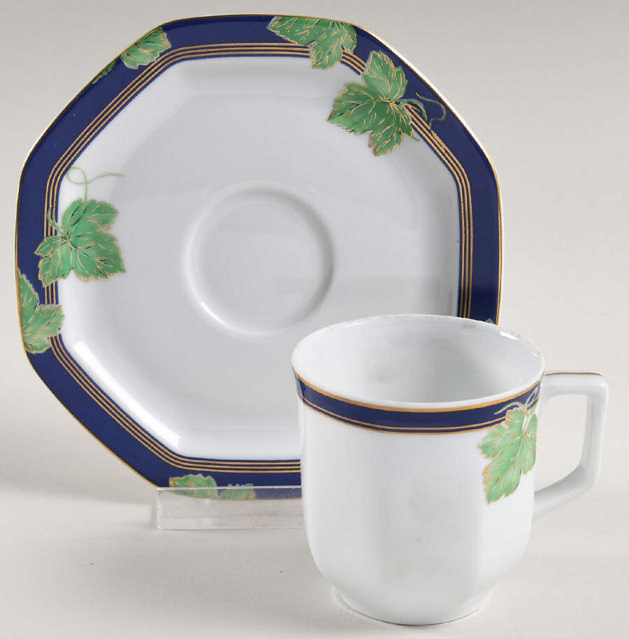 Jardin D' Hiver Flat Demitasse Cup & Saucer Set by Haviland-1