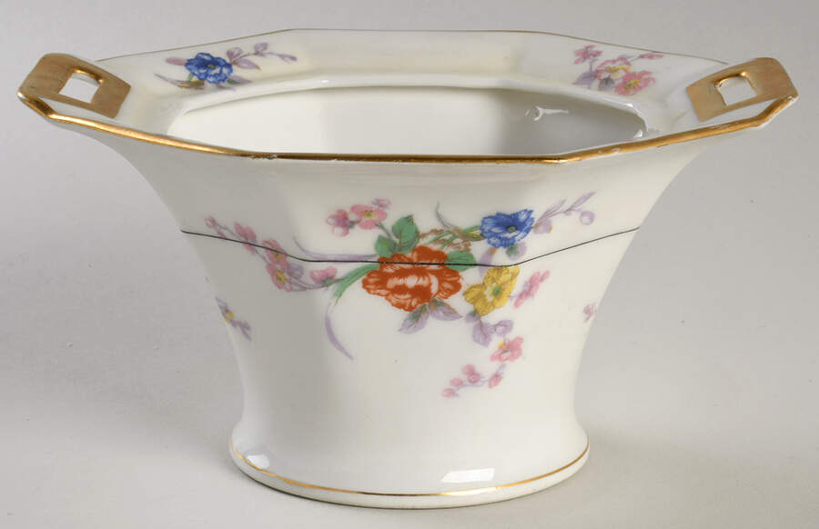 Jewel (Cream & White) Sugar Bowl No Lid by Haviland-1