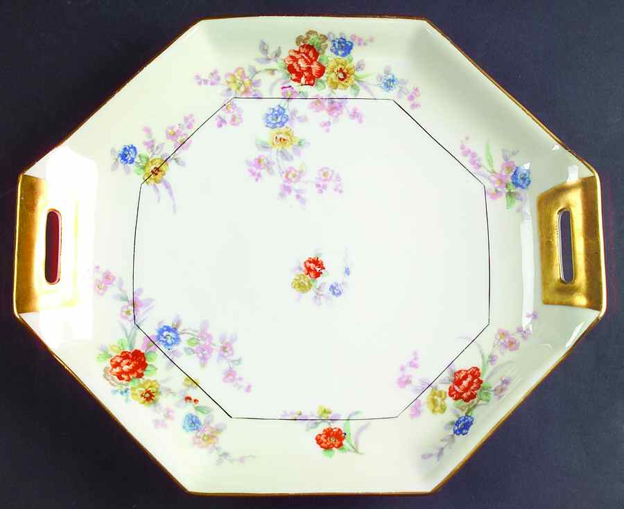 Jewel (Cream & White) Handled Cake Plate by Haviland-1