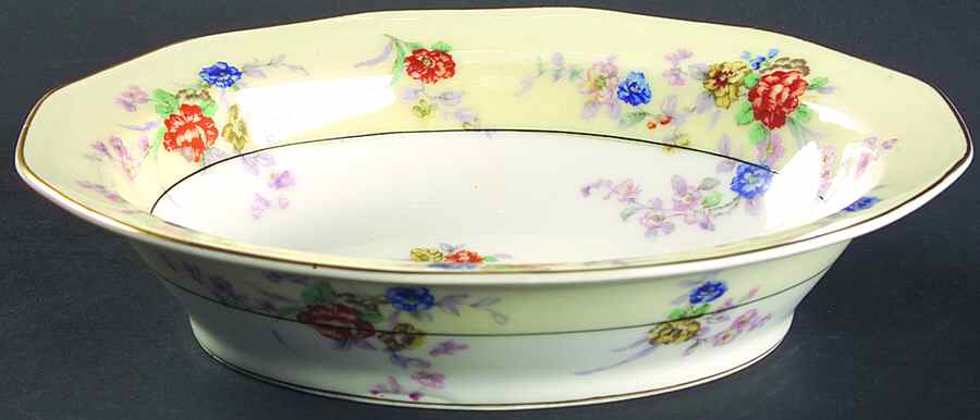 Jewel (Cream & White) 9" Oval Vegetable Bowl by Haviland-1