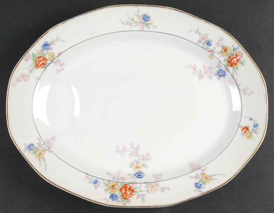 Jewel (Cream & White) 13" Oval Serving Platter by Haviland-1