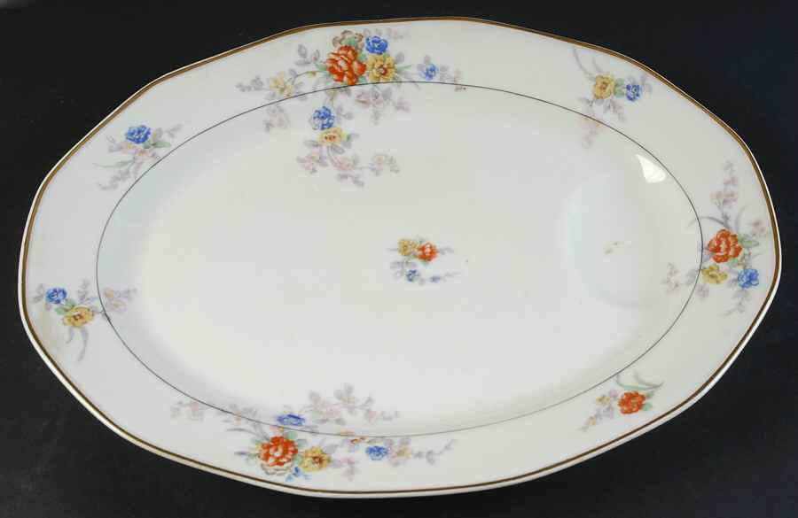 Jewel (White) 13" Oval Serving Platter by Haviland-1