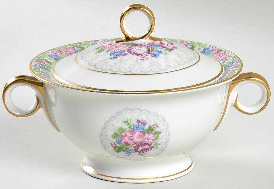 June Bride Sugar Bowl & Lid by Haviland-1