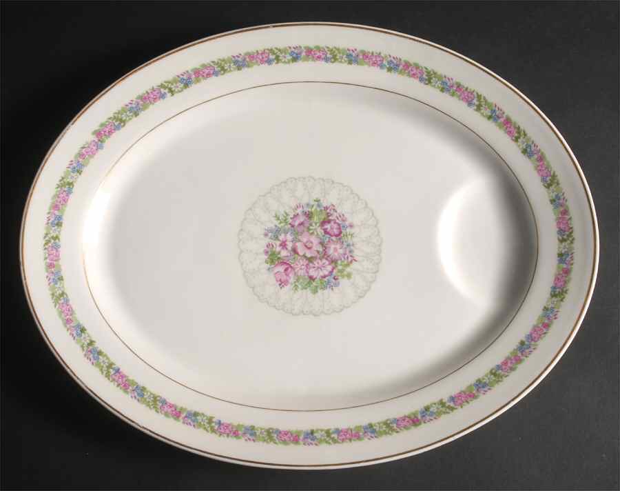 June Bride 16" Oval Serving Platter by Haviland-1