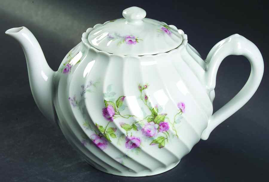 Julia (Red Backstamp) Teapot & Lid by Haviland-1
