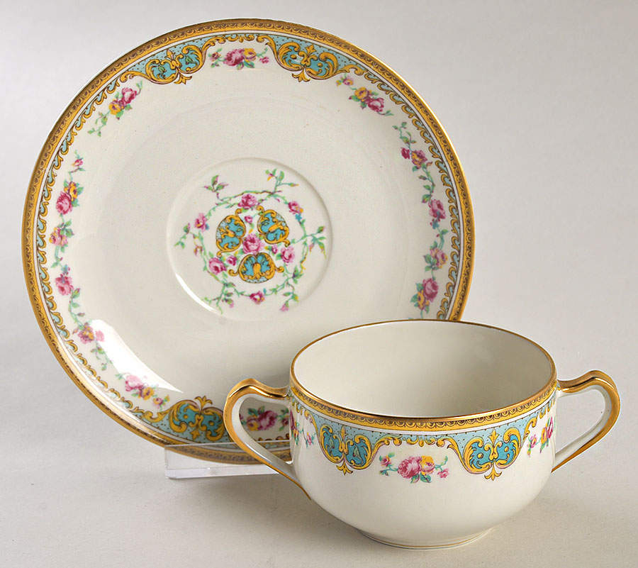 Juno Flat Bouillon Cup & Saucer by Haviland-1